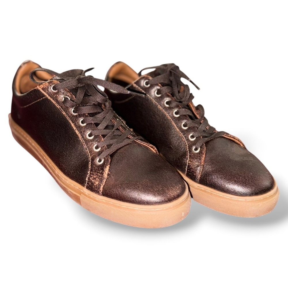 Thursday Boot Co Premier Low Top Mens 11.5 Brown Distressed Leather Sneakers